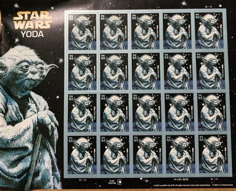Star Wars Yoda Postage Stamps Etsy