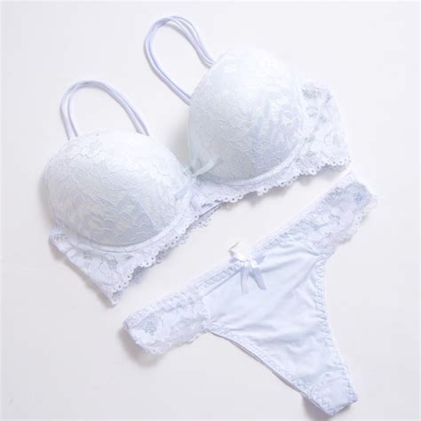 Women Sexy Plus Size Bra And Panties Set Full Coverage Lace Thong Panty Underwear Set Bra Brief