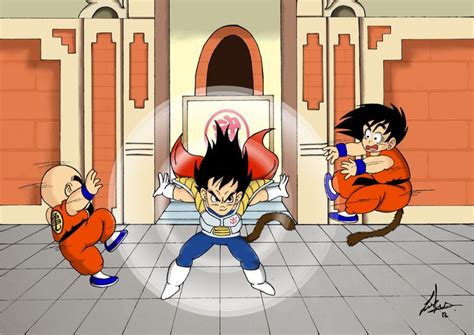 Dragon Ball Kid Vegeta Vs Kid Goku And Kid Krillin By Il Piccolo Torero