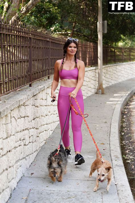 Danielle Vasinova Flaunts Her Fit Figure While Walking Her Dogs In La