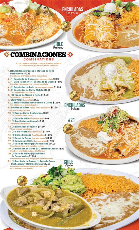 Carta del restaurante Taco Giro, Tucson, S Craycroft Rd