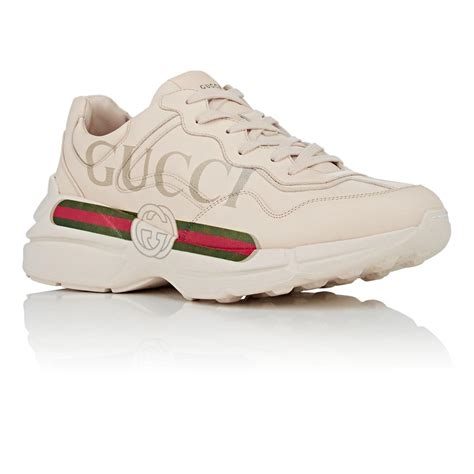 Gucci Rhyton Leather Sneakers In Ivory White Lyst