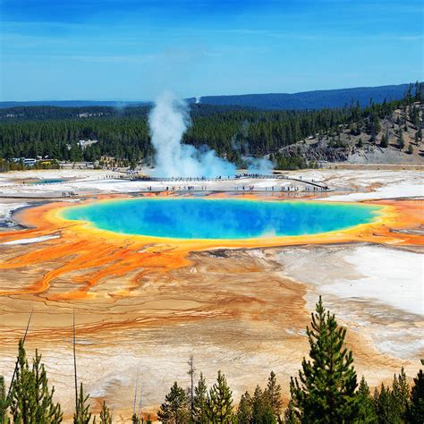 Grand Prismatic Spring In Yellowstone National Park Wy 11 Photos