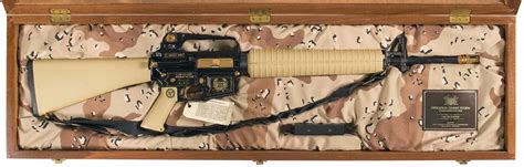 Cased Operation Desert Storm Commemorative M16 Semi Automatic Rifle