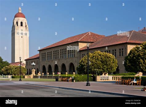 Stanford University Campus Palo Alto California Usa With Hoover