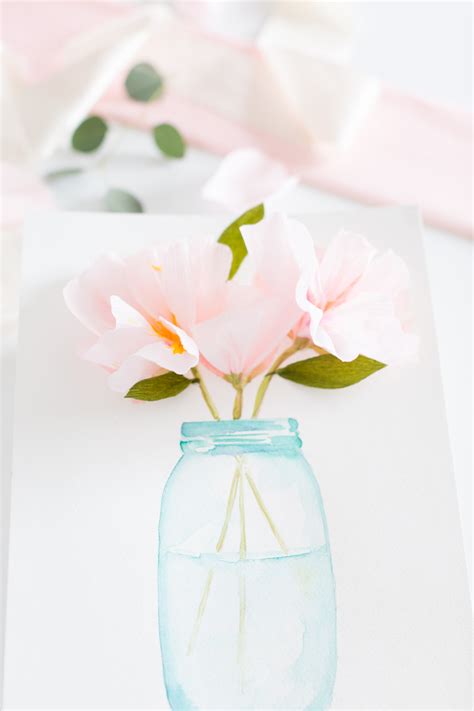 To go along with these there's also a variety of leaves. 3D paper flower art with free watercolor printable