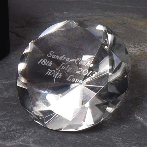 Engraved Crystal Paperweight The T Experience