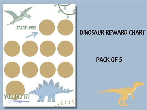 Dinosaur Reward Chart Chore Chart For Kids Sticker Chart Etsy Ireland