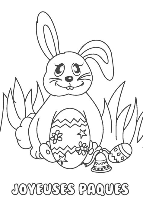 Télécharger dessins & arts divers coloriage lapin de pâques gratuitement