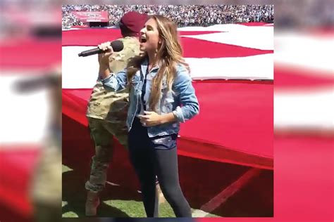 Jessie James Decker Says Nfl Husband Was Tricked Into National Anthem