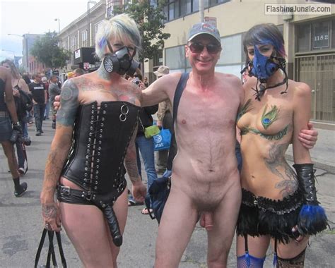 Naked Folsom Street Fair Exhibitionist Brucie Cfnm Bdsm Public Nudity Public Nudity Pics Real