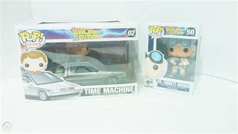 Funko Pop Back To The Future Delorean Time Machine And Marty Mcfly And Doc