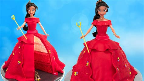 How To Make Disney Princess Elena Of Avalor Doll Cake Youtube