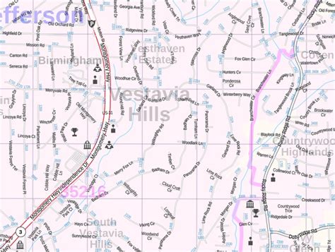 Vestavia Hills Map Alabama