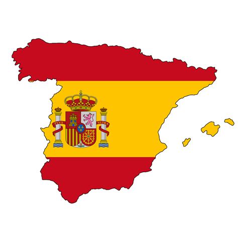 Spain Map Flag Contour Borders Png Picpng