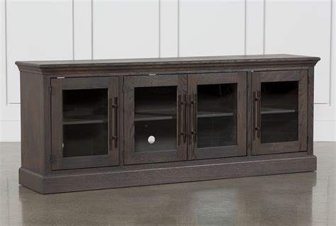 Wakefield Brown 85 Traditional Tv Stand With Glass Doors Living Spaces