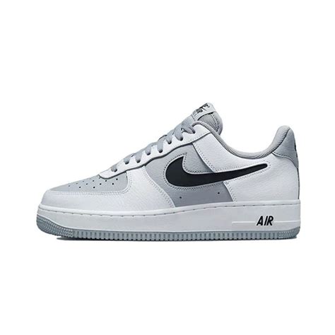 Nike Air Force 1 Low Cut Out White Grey Black Swooshnike Air Force 1