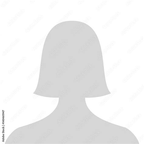 Default Female Avatar Profile Picture Icon Grey Woman Photo Placeholder Stock Vektorgrafik