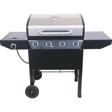Charbroil Thermos 4 Burner Flat Top Propane Gas Grill With Side Burner