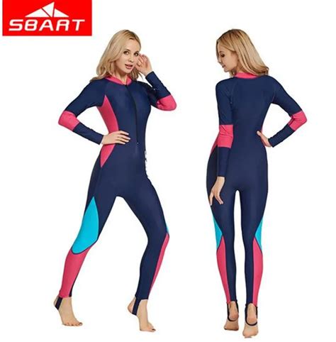 Sbart Lycra Wetsuit Women Long Sleeve Full Body Surfing Spearfishing