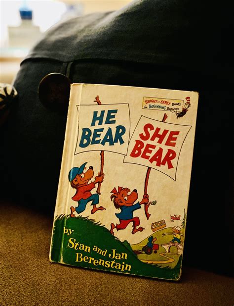 He Bear She Bear By Stan And Jan Berenstain 1974 Etsy In 2021 Vintage Books Bear Berenstain