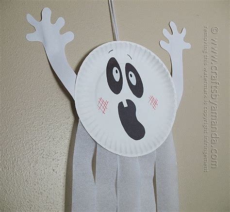 Paper Plate Ghost Crafts By Amanda