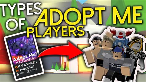 Use code meganplays when buying robux! 5 TYPES OF ADOPT ME PLAYERS! ft. HALLOWEEN UPDATE! - YouTube