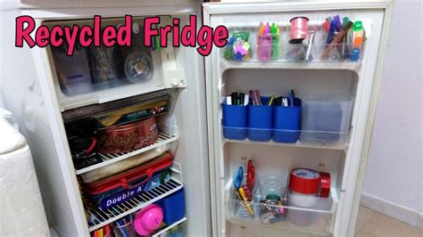 A Recycled Fridge As A Cabinet I Best Out Of Waste I Recycled An Old