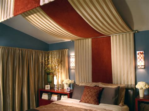 Measure the width and length of the bed, adding around 4 inches for the size of the curtain poles. Creative & DIY Headboards