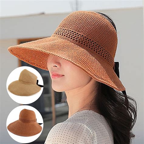 Fashion Women Ladies Wide Large Brim Cap Floppy Fold Summer Beach Sun Straw Hat Womens