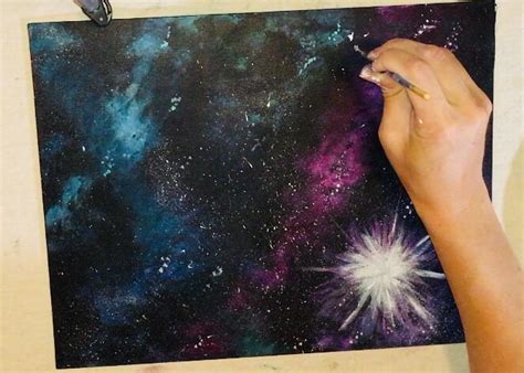Galaxy Painting Step By Step Acrylic Painting Tutorial Galaxy Art