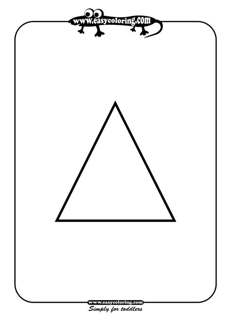 Triangle Simple Shapes Easy Coloring Pages For Toddlers