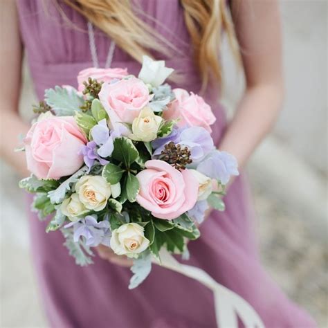 Pastel Rose Bouquet Rose Bridesmaid Bouquet Wedding Romantic