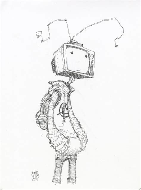 Tv Head By Skottie Young Drawings Cartoon Art Styles Young Art