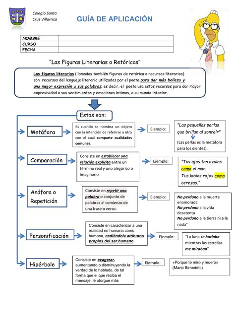Figuras Literarias 5 Basico Hoja De Trabajo 26291