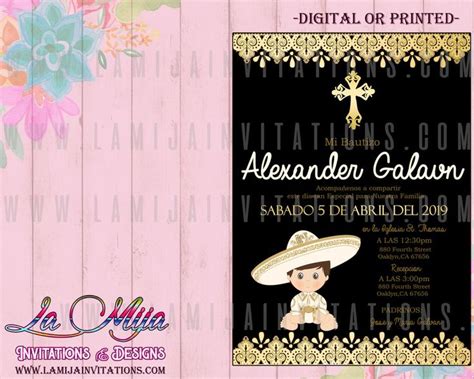 Bautizo Charro Invitations Customized Item Invitaciones Bautizo