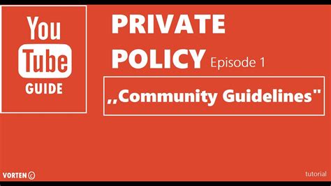 Private Policy Community Guidelines 1 Link In Description Youtube