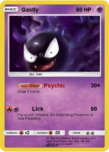 Destiny bond discard 1 psychic energy card attached to gastly in order to use this attack. Pokémon Gastly 231 231 - Psychic - My Pokemon Card