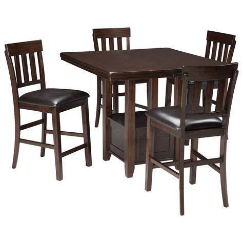 Dining set, (white table & 4 side chairs). Ashley Signature Design Haddigan D596-42+4x124 5-Piece ...