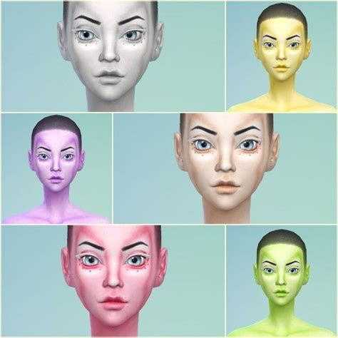 Jessie Sims 4 6 Colors Alien Skins Sims 4 Downloads