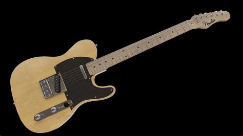4 Guitars Gibson Les Paul Stratocaster Telecaster Ibanez 3d Model