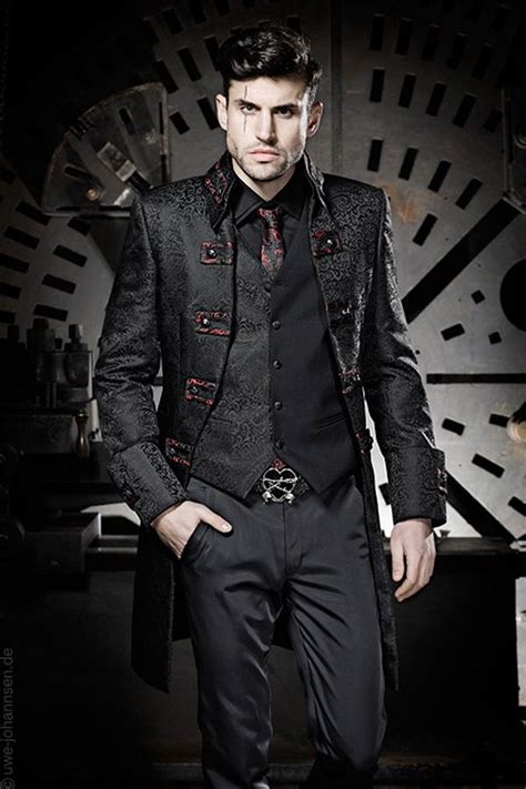 Mens Fashion Edgy Gothic Suit Mens Outfits