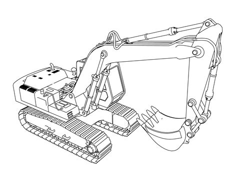 More images for excavator truck coloring page » Excavators Coloring Pages - Coloring Home