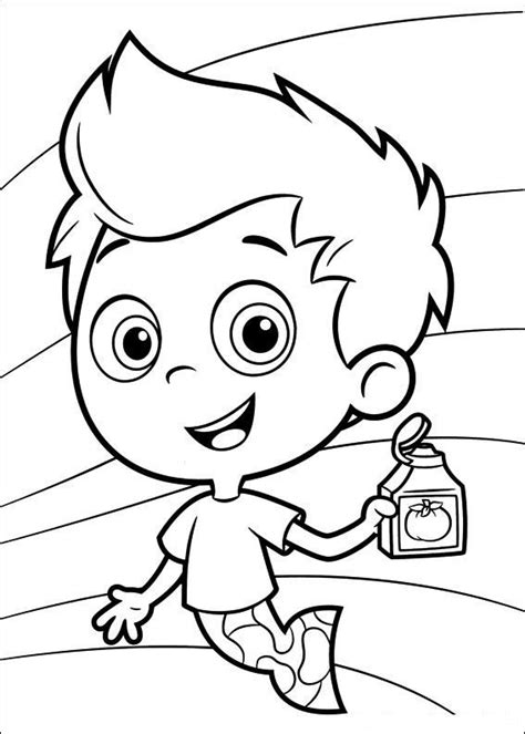 Guppies live in a fictional underwater city. Kids-n-fun | Coloring page Bubble Guppies Bubble Guppies ...