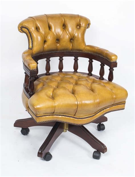 Homall gaming chair office chair high back computer chair leather desk chair racing executive ergonomic adjustable swivel task chair with headrest and lumbar support (white) 4.4 out of 5 stars 41,881 $114.99 $ 114. English Hand Made Leather Captains Desk Chair | Ref. no. 06654