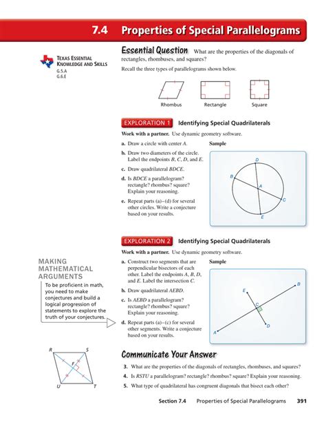 5.4 gizmo energy conversions answer key pdf / gizmo half life lab answer key + mvphip answer key : Properties Of Special Parallelograms Worksheet