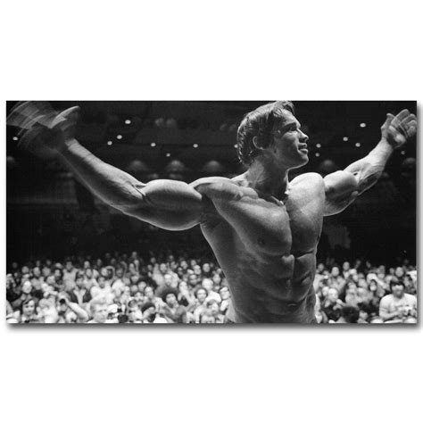 Arnold Schwarzenegger Bodybuilding Motivational Quote Art Silk Poster