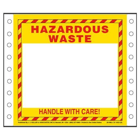 Printable Hazardous Material Labels