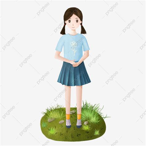 Short Skirt Clipart Png Images Cartoon Cute Girl In Short Skirt
