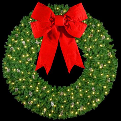 Artificial Christmas Wreaths 10 3 D Wreath With 60 Velvet Red Bow